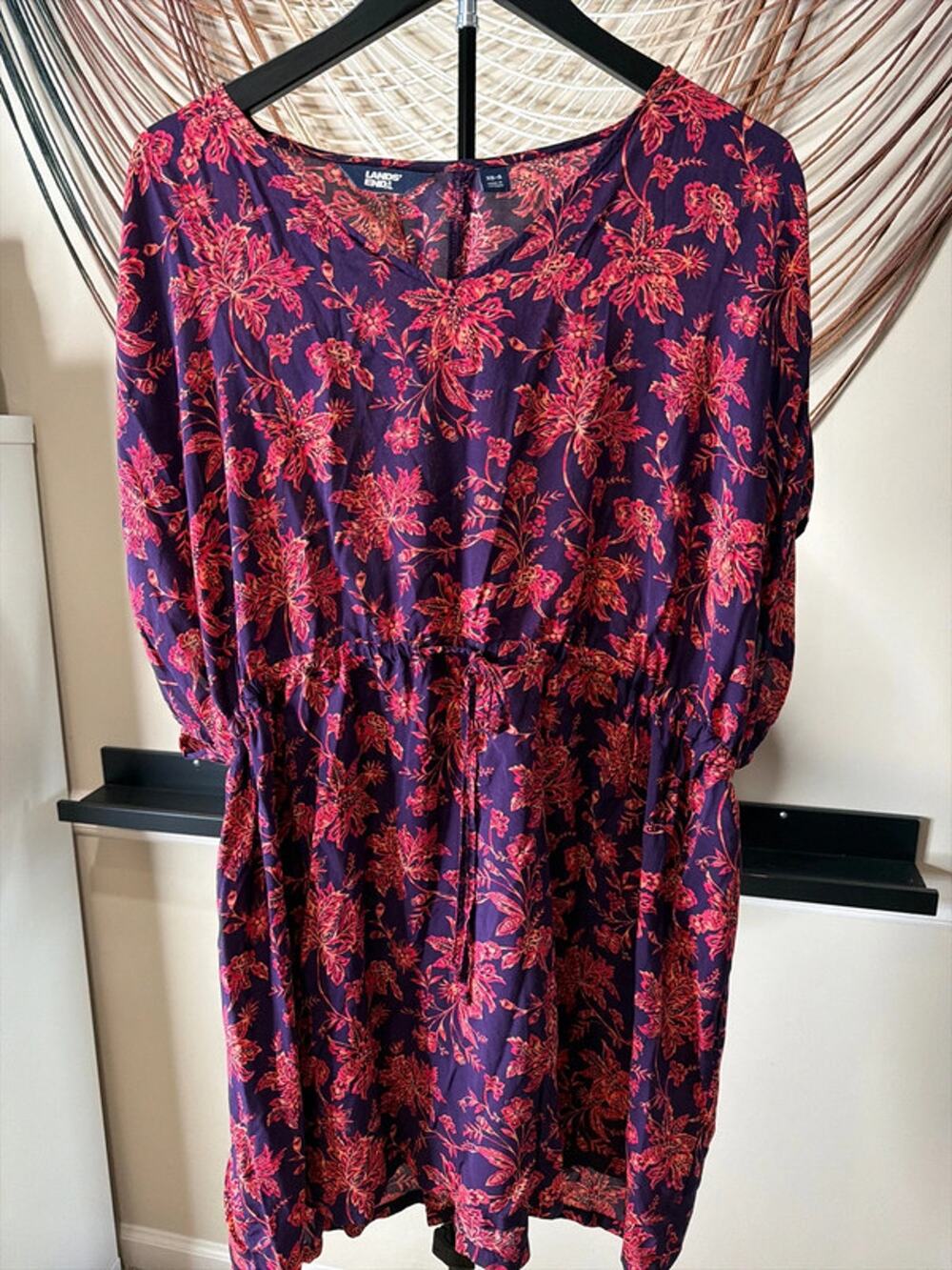 Lands and purple and pink lightweight modal dress XS-s 3515